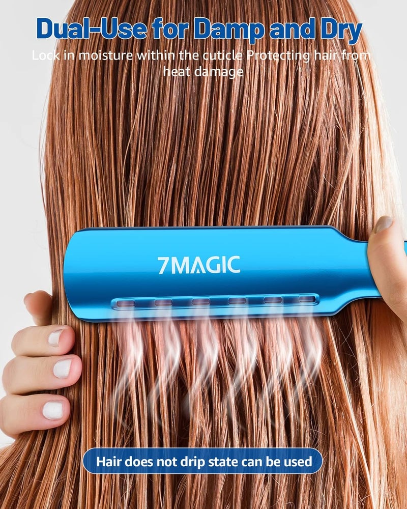 7MAGIC Nano Titanium 1.7" Wide Flat Iron for All Hair - Straightener with 5 Temps and Dual Voltage - Image 3